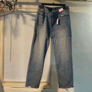 Express slim straight medium wash jeans 36*32